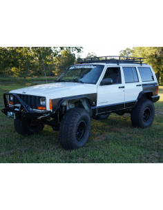 GUARDABARROS DE ACERO DELANTEROS Y TRASEROS RUSTY'S ALTA COMPENSACION JEEP XJ 4 PUERTAS