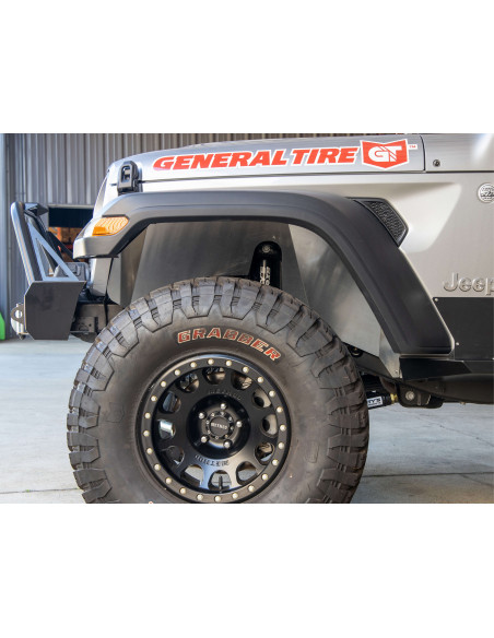 GUARDABARROS INTERNOS DELANTEROS RUSTY'S ALUMINIO EN BRUTO JEEP JL WRANGLER 2018+ / JT GLADIATOR 2020+