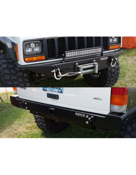 PAQUETE PARAGOLPES DELANTERO Y TRASERO TRAIL RUSTY'S PARA JEEP XJ CHEROKEE