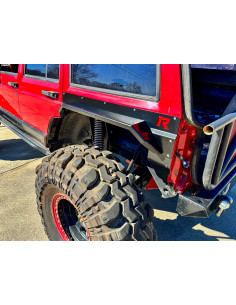 GUARDABARROS TRASERO RUSTY'S XJ CHEROKEE 4 PUERTAS ALTA CLARIDAD ACERO CRAWLER