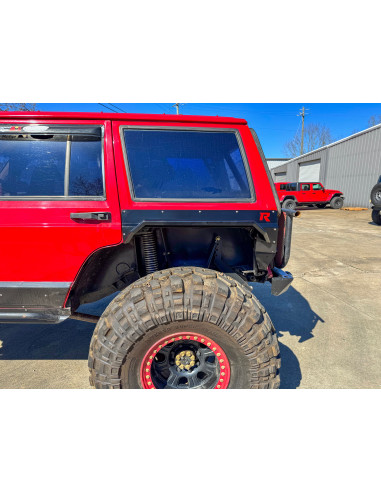 GUARDABARROS TRASERO RUSTY'S XJ CHEROKEE 4 PUERTAS ALTA CLARIDAD ACERO CRAWLER
