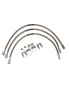 MANGUERAS DE FRENO INOXIDABLE RUSTY'S TAMBOR DELANTERO Y TRASERO CJ 1960-1976