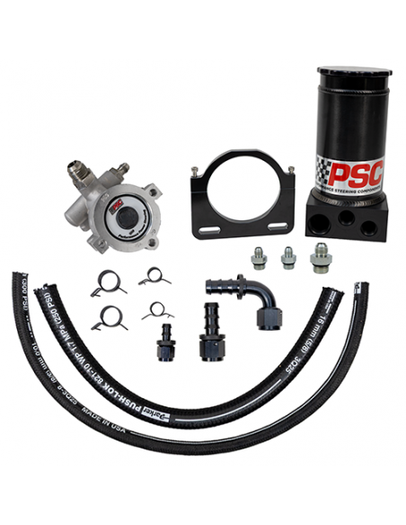 KIT BOMBA DIRECCION HIDRAULICA TIPO II PSC PRO TOURING - CAJA DIRECCION / HYDRO-BOOST / ALUMINIO PULIDO