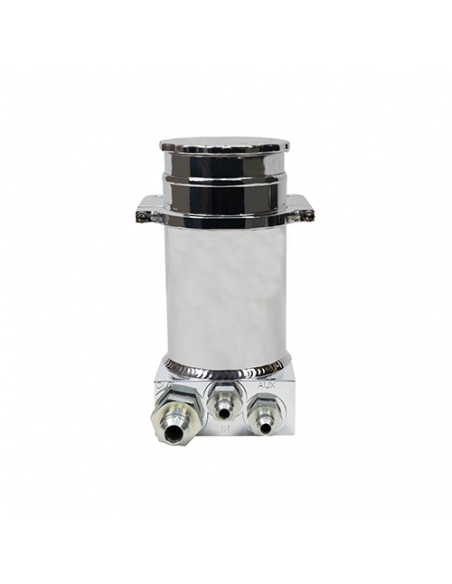 DEPOSITO REMOTO DE FLUIDO DIRECCION HIDRAULICA PSC PRO TOURING STREET ALUMINIO CEPILLADO 8.25"