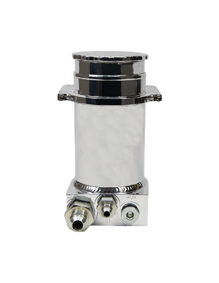 DEPOSITO REMOTO DE FLUIDO DIRECCION HIDRAULICA PSC PRO TOURING STREET ALUMINIO CEPILLADO 8.25"