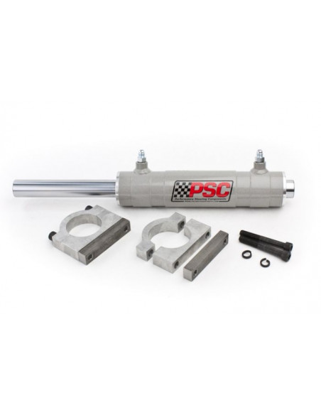 CILINDROS DIRECCION HIDRAULICA COMPLETA DOBLE EXTREMO PSC 2.5" X 8" CON 2 ABRAZADERAS
