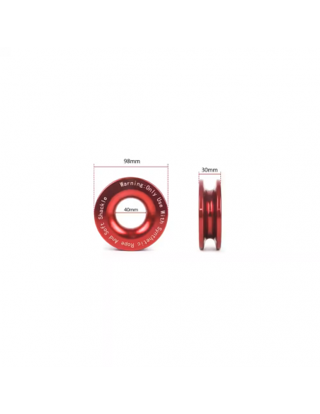 Polea de reenvío ligera para cable de plasma OFFROAD roja