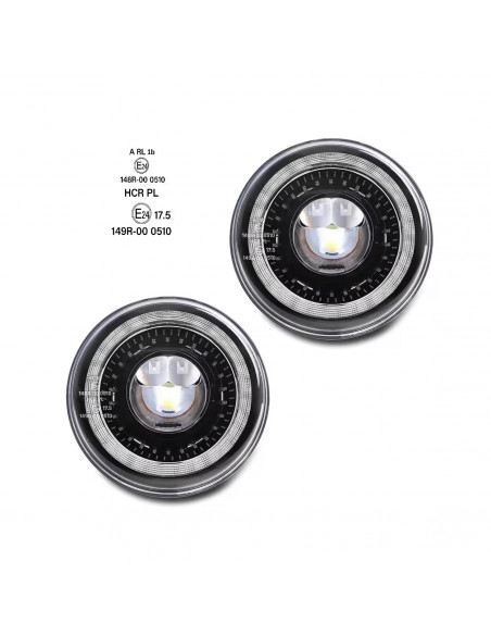 PAIR 7" LED HEADLIGHT HOMOLOGATED
