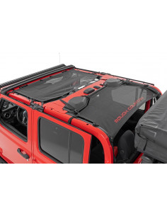 ROUGH COUNTRY Mesh Bikini Top Plus Black | Jeep Gladiator JT