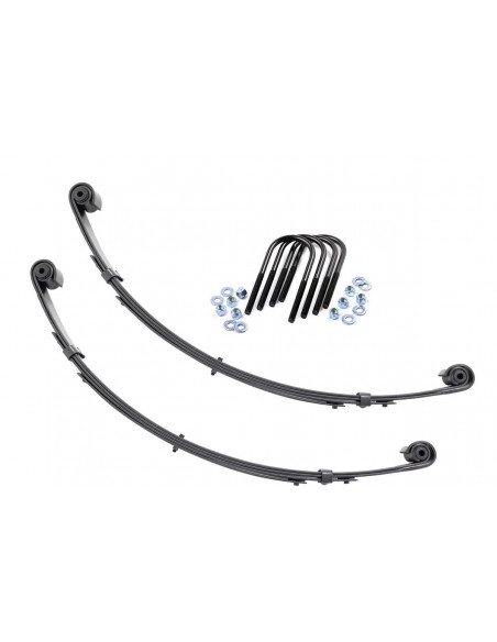 ROUGH COUNTRY Ballestas Delanteras 4" Military Wrap Par | Jeep Wrangler YJ