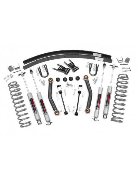 ROUGH COUNTRY KIT SUSPENSION 4.5" Lift con AAL Trasera | Jeep Cherokee XJ