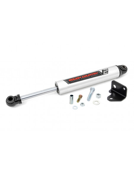 ROUGH COUNTRY Amortiguador de Direccion V2 con Soporte | Jeep Wrangler JK