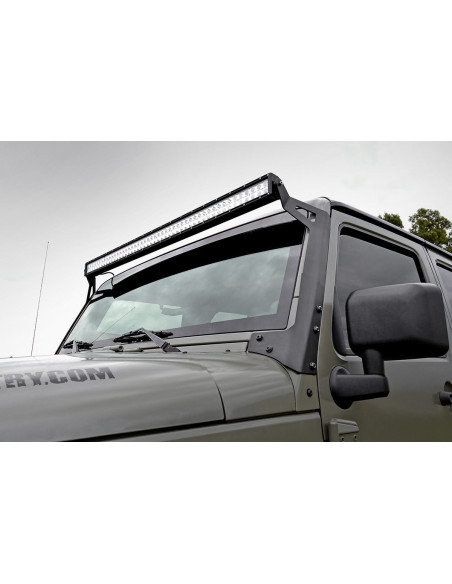 ROUGH COUNTRY LIGHTING Upper Windshield LED Mount 50" | Jeep Wrangler JK