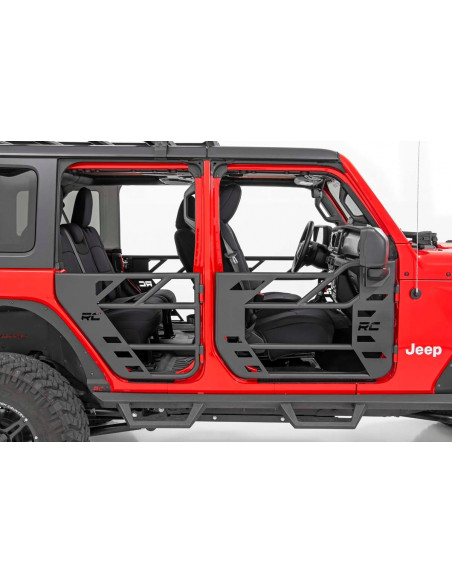 ROUGH COUNTRY Puertas Tubulares Delanteras | Jeep Wrangler JL | Jeep Gladiator JT