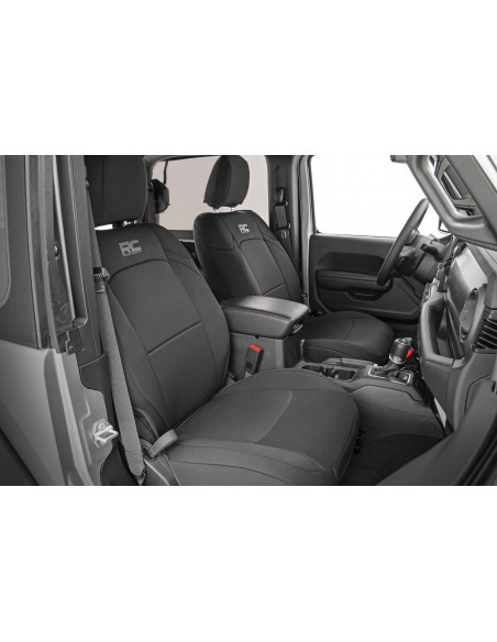ROUGH COUNTRY Seat Covers Front and Rear | Jeep Wrangler JL