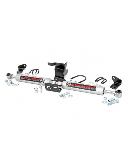 ROUGH COUNTRY AMORTIGUADOR DE DIRECCION N3 Dual 2.5-8" | Jeep Wrangler JL | Jeep Gladiator JT