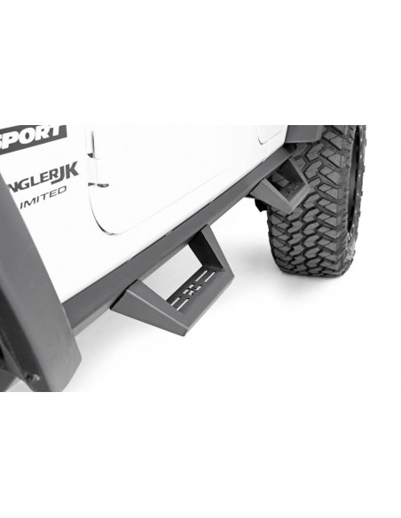 ROUGH COUNTRY Contoured Drop Steps 4 Door | Jeep Wrangler Unlimited