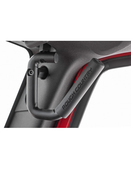 ROUGH COUNTRY Asas Interior Acero Delanteras Negras | Jeep Wrangler JK