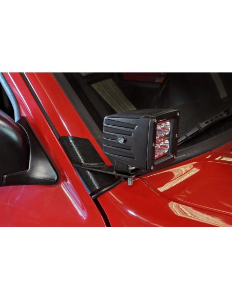 ROUGH COUNTRY LED Light Mount Lower A-Pillar Pod Pair | Jeep Cherokee XJ