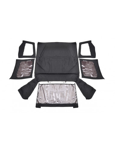 ROUGH COUNTRY Soft Top Replacement Black Half...