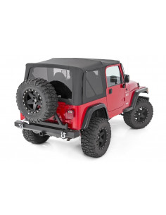 ROUGH COUNTRY TECHO Soft Top Negro Puertas Completas |... 2