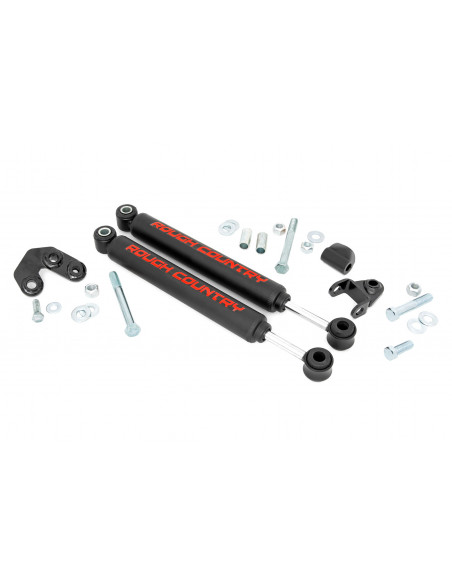 ROUGH COUNTRY Dual Steering Stabilizer 2.5-6.5" Lift | Jeep Comanche MJ | Jeep Wrangler TJ