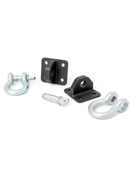 ROUGH COUNTRY D-Ring Shackles with Mounts | Jeep Cherokee XJ | Jeep Wrangler TJ