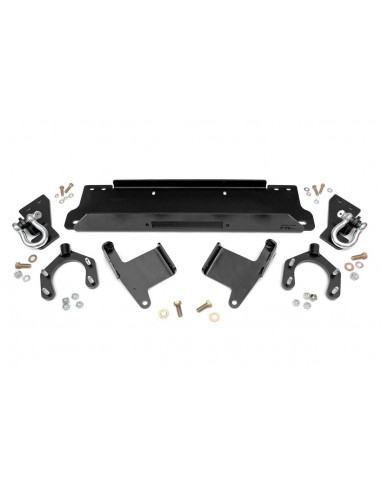 ROUGH COUNTRY Winch Mount Plate with D-Rings |...