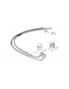 ROUGH COUNTRY Front Stainless Brake Lines 4-6" Lift |... 2