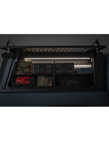 ROUGH COUNTRY Bed Cap Side Shelf Storage Bin Passenger | Jeep Gladiator JT