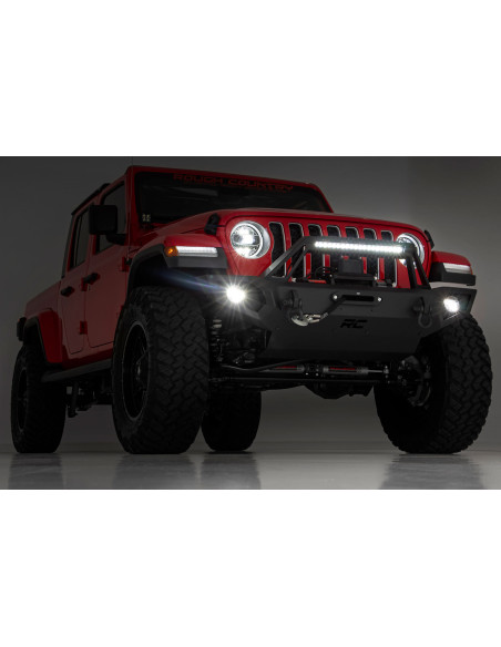 ROUGH COUNTRY Front Winch Bumper | Jeep Wrangler JK JL | Jeep Gladiator JT