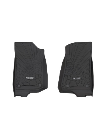 ROUGH COUNTRY Flex-Fit Front Floor Mats | Jeep...