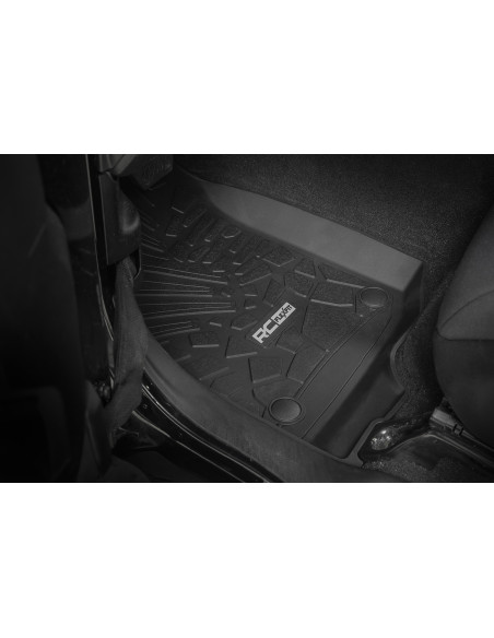 ROUGH COUNTRY Alfombrillas Flex-Fit Delanteras | Jeep Wrangler JL Unlimited 4 Puertas