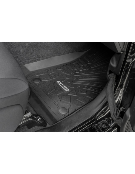 ROUGH COUNTRY Alfombrillas Flex-Fit Delanteras | Jeep Wrangler JL Unlimited 4 Puertas