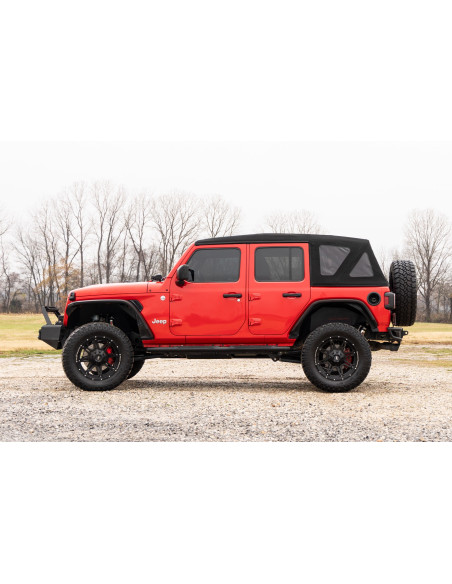 ROUGH COUNTRY ESTRIBERAS Ovaladas Negras 4 Puertas | Jeep Wrangler Unlimited JL