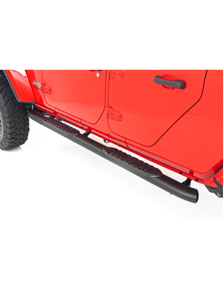ROUGH COUNTRY ESTRIBERAS Ovaladas Negras | Jeep Gladiator JT