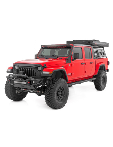 ROUGH COUNTRY OVAL NERF STEPS Black | Jeep Gladiator JT