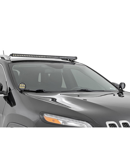 ROUGH COUNTRY ILUMINACION Kit Barra LED 40" Negra Techo | Jeep Cherokee KL