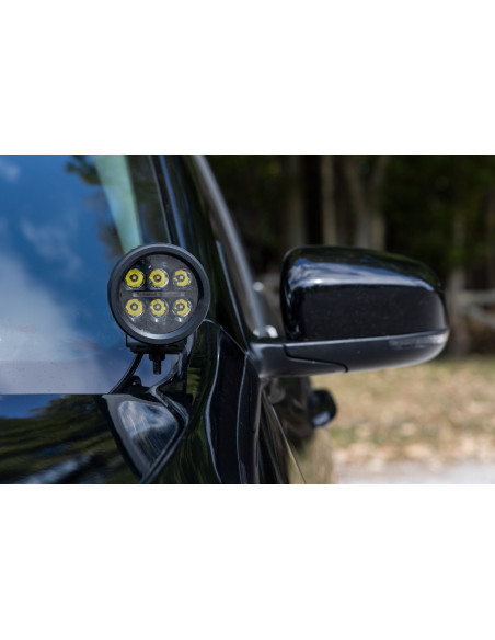 ROUGH COUNTRY ILUMINACION LED en Columna A 2" Negras Flood | Jeep Cherokee KL