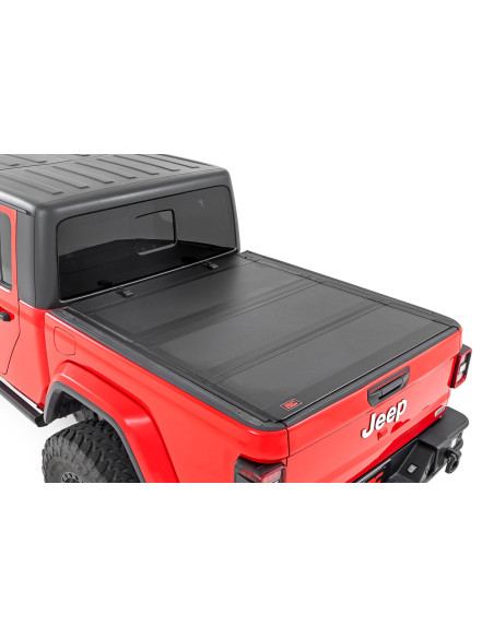 ROUGH COUNTRY Hard Tri-Fold Flip Up Bed Cover 5' Bed | Jeep Gladiator JT