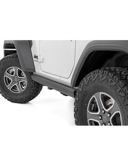 ROUGH COUNTRY Power Running Boards Dual Motor | Jeep Wrangler JL 2 Door