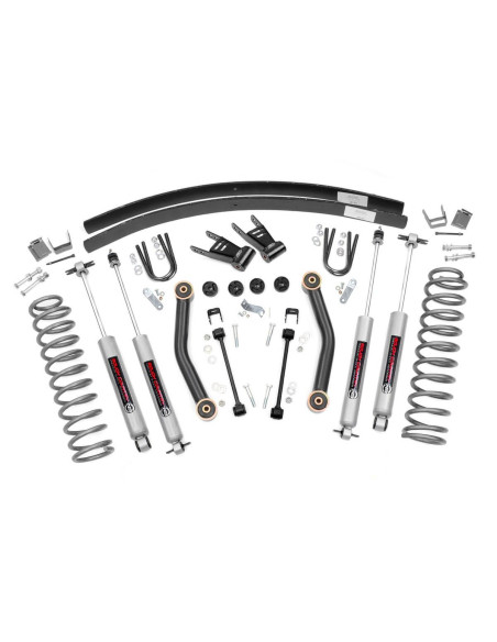 ROUGH COUNTRY KIT SUSPENSION 4.5" Lift con AAL Trasera | Jeep Cherokee XJ