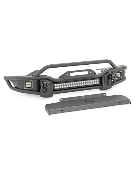 ROUGH COUNTRY PARAGOLPES Y PROTECCIONES Delantero Tubular con Winch Plate | Jeep Wrangler JK JL | Jeep Gladiator JT