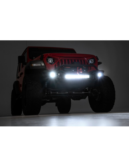 ROUGH COUNTRY FRONT WINCH BUMPER Tubular with Skid Plate | Jeep Wrangler JK JL | Jeep Gladiator JT