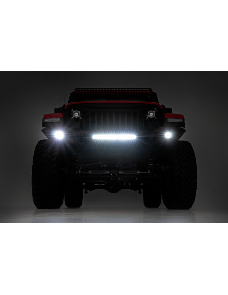 ROUGH COUNTRY Front Bumper with Skid Plate | Jeep Wrangler JK JL | Jeep Gladiator JT