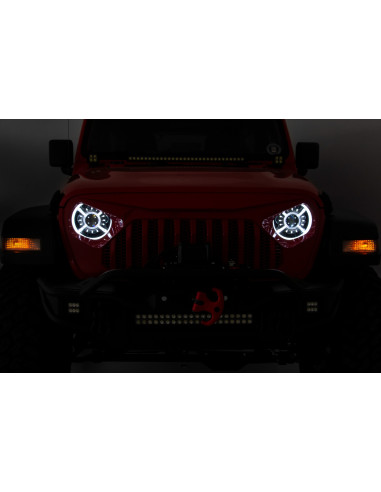 ROUGH COUNTRY 9" DRL Halo LED Headlights DOT...