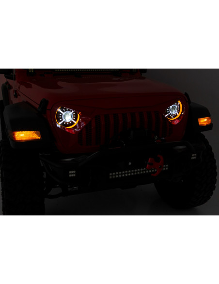 ROUGH COUNTRY Faros LED 9" DRL Halo Homologados DOT | Jeep Wrangler JL | Jeep Gladiator JT