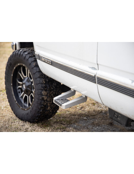 ROUGH COUNTRY Single Hoop Step Aluminum Pair | Ram 1500 | Ford F-150 | GMC Sierra 1500