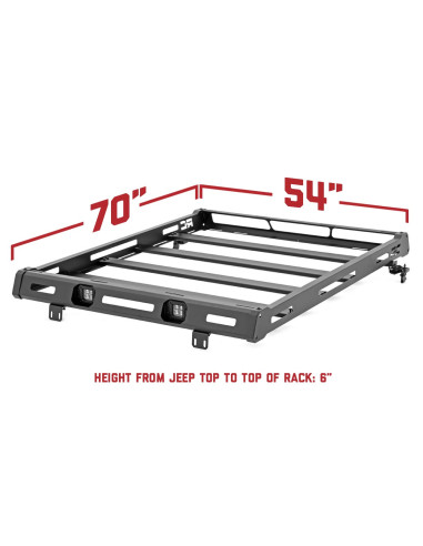 ROUGH COUNTRY Roof Rack | Jeep Wrangler JL |...