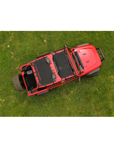 ROUGH COUNTRY Mesh Bikini Top Plus Black | Jeep Wrangler JL | Wrangler Unlimited